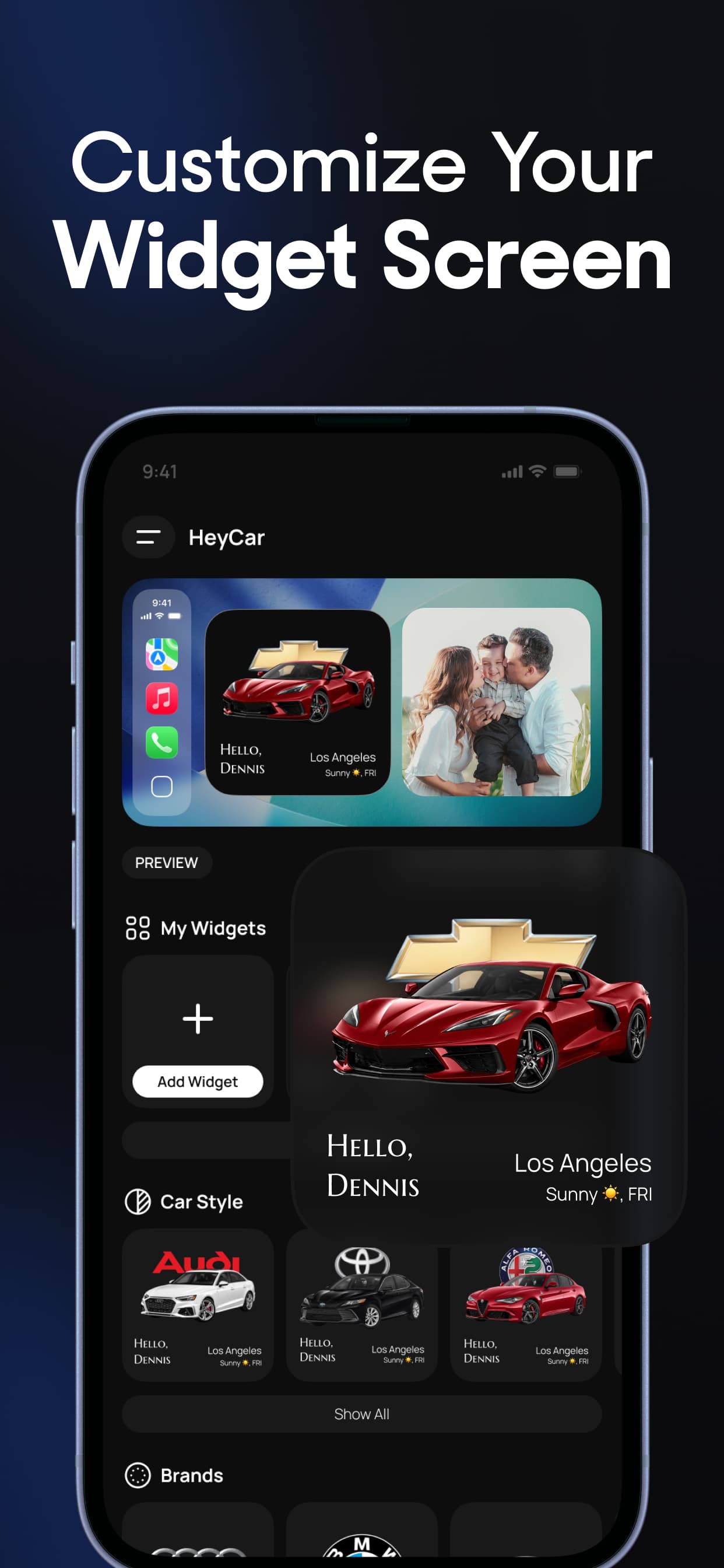 Heycar — customize your widget screen