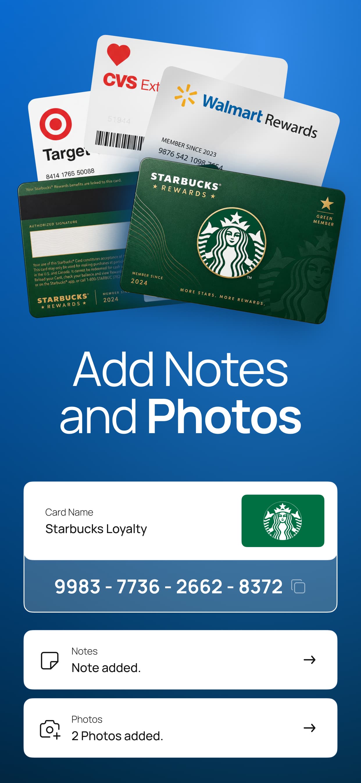 Add notes and photos